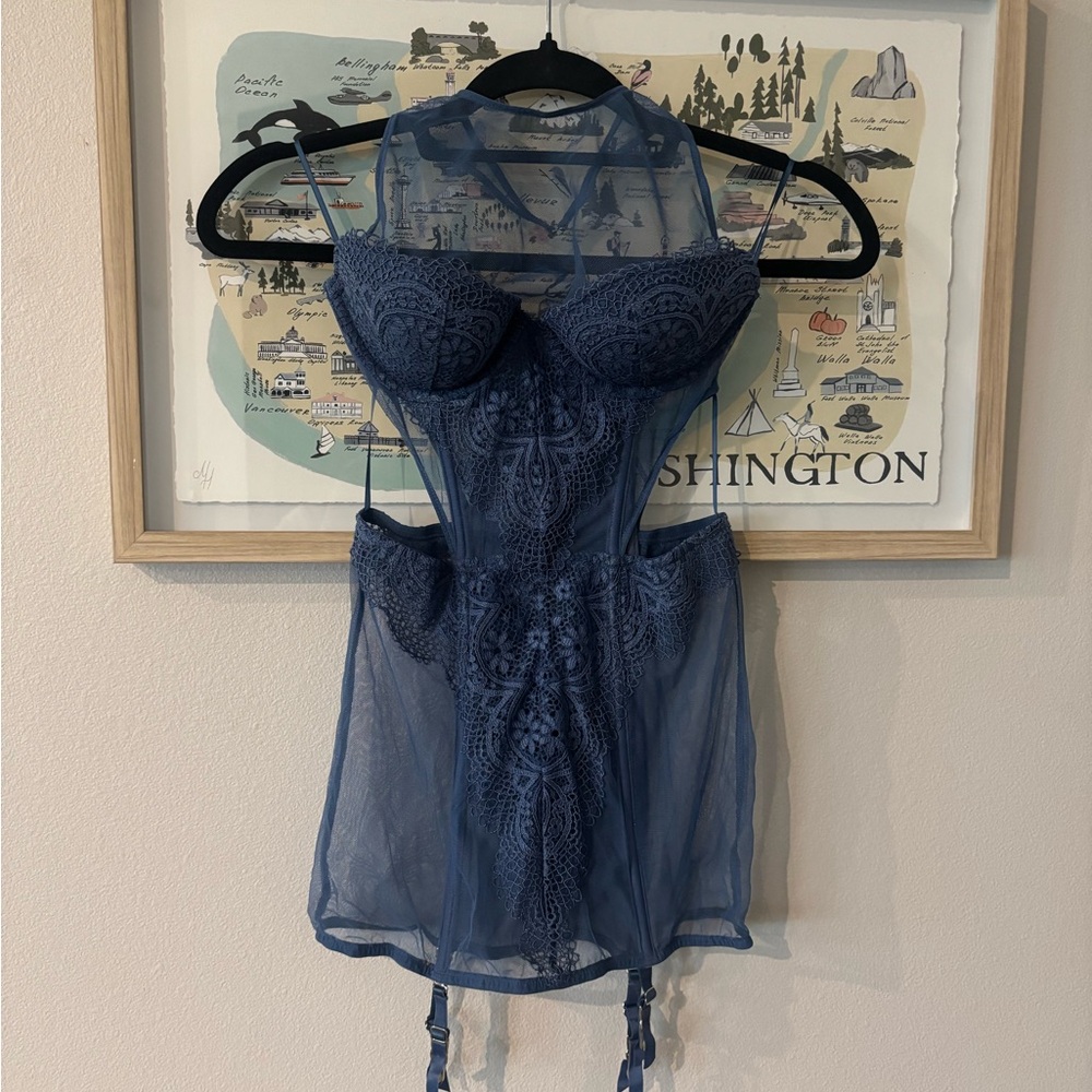 Victoria's Secret Navy Lace lingerie